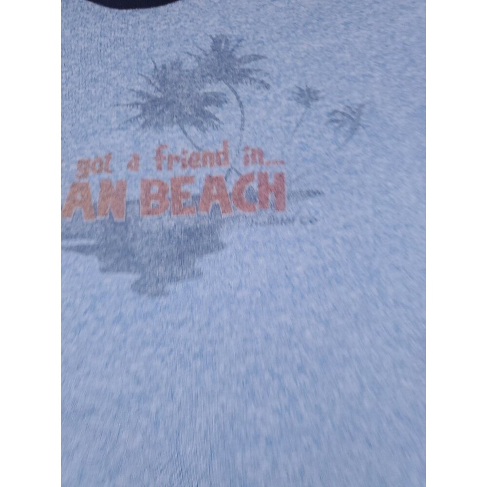Vintage Hollister Ocean Beach Blue T-Shirt Men's Size Large - Picture 6 of 14